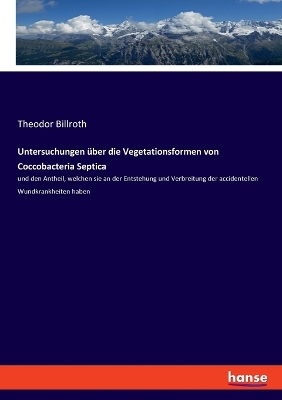 Book cover for Untersuchungen �ber die Vegetationsformen von Coccobacteria Septica