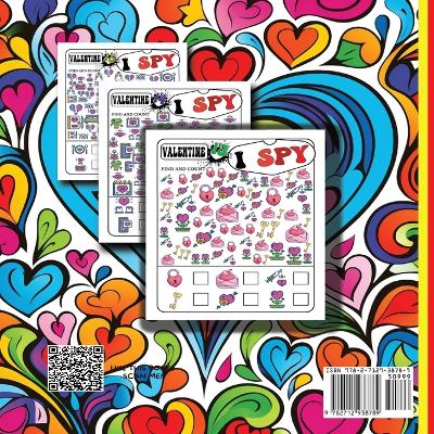 Book cover for I spy valentine's day book for kids