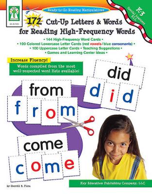 Book cover for 172 Cut-Up Letters & Words for Reading High-Frequency Words