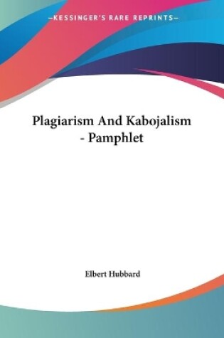 Cover of Plagiarism And Kabojalism - Pamphlet