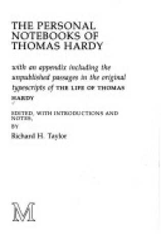 Cover of The Personal Notebooks of Thomas Hardy