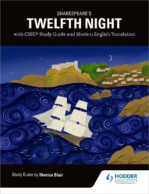 Book cover for Shakespeare's Twelfth Night with CSEC Study Guide and Modern English Translation