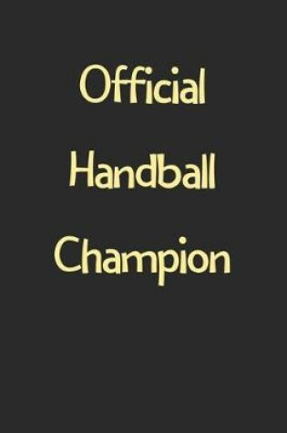 Cover of Official Handball Champion