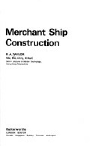 Cover of Merchant Ship Construction