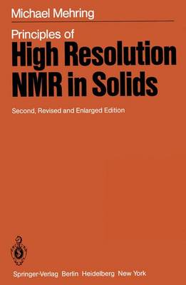 Book cover for Principles of High Resolution NMR in Solids