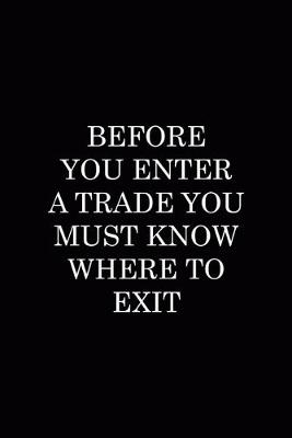 Cover of Before You Enter A Trade You Must Know Where To Exit