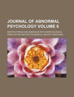 Book cover for Journal of Abnormal Psychology Volume 6