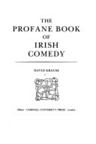 Cover of Profane Book of Irish Comedy