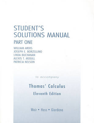 Book cover for Student Solutions Manual Part 1 for Thomas' Calculus