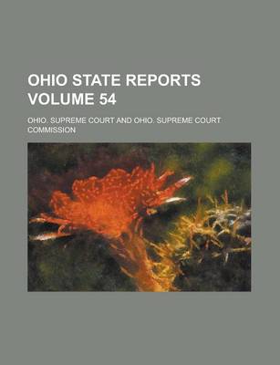 Book cover for Ohio State Reports Volume 54