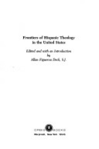 Cover of Frontiers of Hispanic Theology in the US