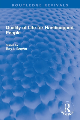 Book cover for Quality of Life for Handicapped People