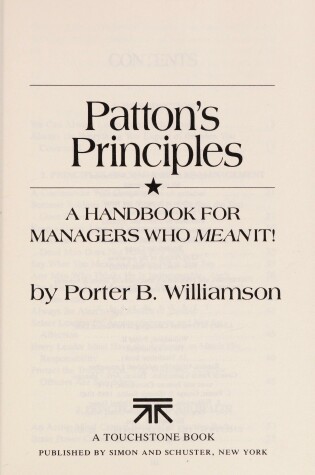 Cover of Pattons Principles