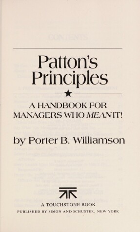 Book cover for Pattons Principles