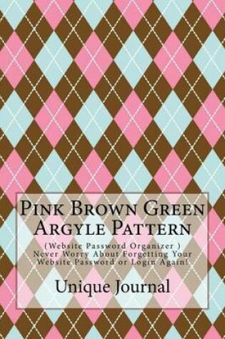 Cover of Pink Brown Green Argyle Pattern