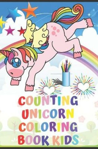 Cover of counting Unicorn coloring book kids