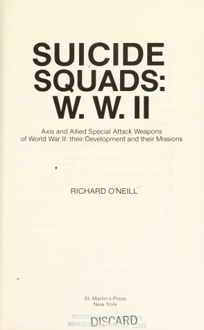 Book cover for Suicide Squads, W.W. II