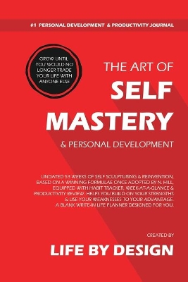 Book cover for The Art of Self Mastery And Personal Development Journal, Undated 53 Weeks Self-Help Write-in Notebook, A5 (Red)