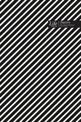 Book cover for Striped Pattern Composition Notebook, Dotted Lines, Wide Ruled Medium Size 6 x 9 Inch (A5), 144 Sheets, Black Cover