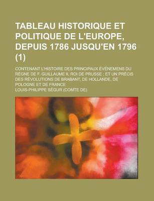 Book cover for Tableau Historique Et Politique de L'Europe, Depuis 1786 Jusqu'en 1796; Contenant L'Histoire Des Principaux Evenemens Du Regne de F. Guillaume II, Roi