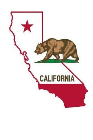 Cover of Flag of The State of California Overlaid on the Californian Map Journal