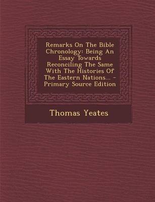 Book cover for Remarks on the Bible Chronology
