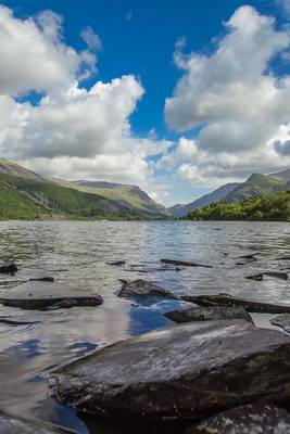 Book cover for A Panoramic View of a Lake in Snowdonia, Wales