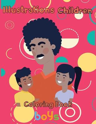 Book cover for illustrations Children Coloring Book boys