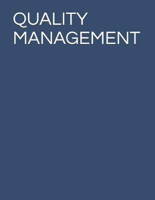 Book cover for Quality Management