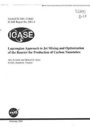 Cover of Lagrangian Approach to Jet Mixing and Optimization of the Reactor for Production of Carbon Nanotubes