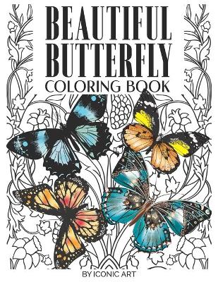 Book cover for Beautiful Butterfly Coloring Book