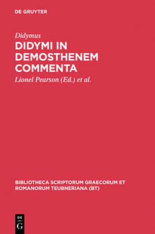 Cover of In Demosthenem Commenta CB