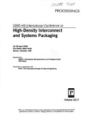 Book cover for 2000 International Conference on High-Density Interconnect and Systems Packaging