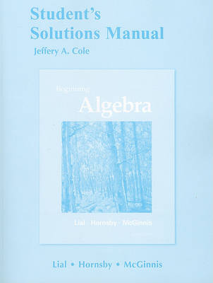 Book cover for Beginning Algebra Student's Solutions Manual