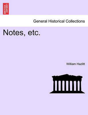 Book cover for Notes, Etc.