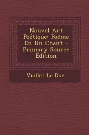 Cover of Nouvel Art Poetique