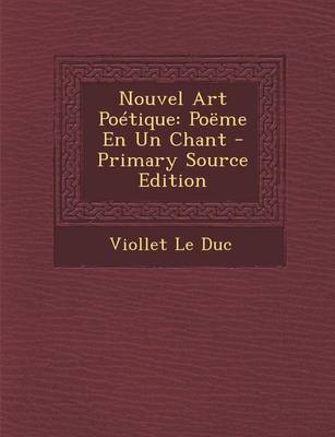 Book cover for Nouvel Art Poetique