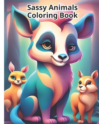 Book cover for Sassy Animals Coloring Book