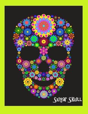 Book cover for Sugar Skull Fluorescent Green Journal