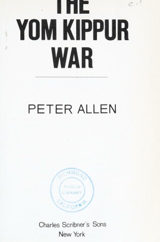 Cover of The Yom Kippur War