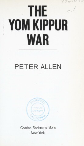 Book cover for The Yom Kippur War