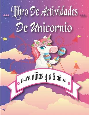 Book cover for libro de actividades de unicornio para niñas 4 a 8 años