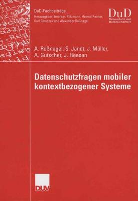 Book cover for Datenschutzfragen Mobiler Kontextbezogener Systeme