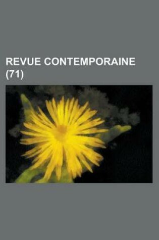 Cover of Revue Contemporaine (71)