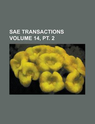 Book cover for Sae Transactions Volume 14, PT. 2