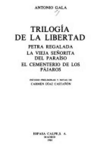 Cover of Trilogia de La Libertad