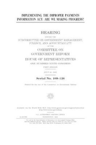 Cover of Implementing the Improper Payments Information Act