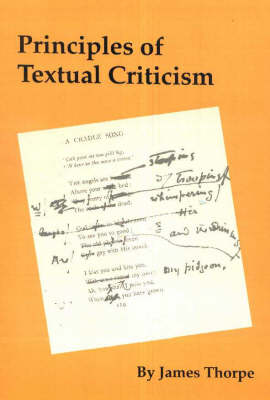 Book cover for Principles of Textual Criticism