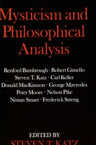 Cover of Mysticism and Philosophical Analysis