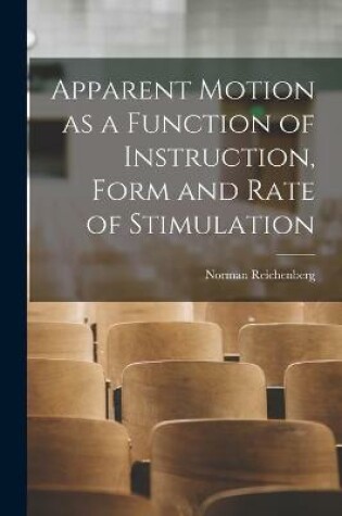 Cover of Apparent Motion as a Function of Instruction, Form and Rate of Stimulation